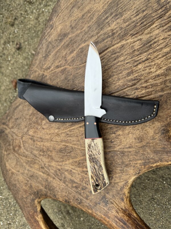 LITTLE SU – Alaska Made Hand Forged Knife w/ Moose Antler Handle