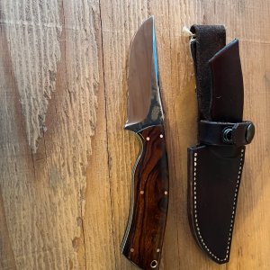 PORCUPINE – Alaska Made Hand Forged Knife Desert Ironwood Handle #35